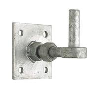 19mm Adjustable Gate Hook on 100mm x 100mm (4" x 4") Plate - Stable/Field / Farm Gate