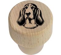 19mm 'Basset Hound' Wooden Bottle Stopper/Cork (BS00029528)
