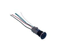 19mm black housing metal button switch ring lighting reset push button switch wired harness IDGTTLDF(12V Orange LED)