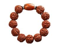 19mm Bodhi Bracelet Single Circle Men's WenPlay Buddha Bead Hand String, Yellow