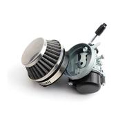19mm Carb Carburetor 58mm Air Filter For 50 60 80cc Motorized Bicycle 47cc 49cc 2-Stroke Engine Mini Moto Pocket Bike ATV Quad Carburettor Carb(Silver set)