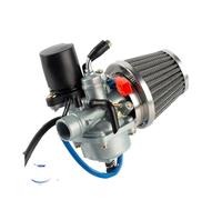 19mm carburetor with air compatible with 2 stroke 50cc 90cc and mopeds compatible with JOG JOG50 JOG90 1E40QMB 1PE40QMB 1E50QMG E-TON universal(Silver Air filter)
