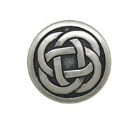 19mm Celtic Knot Metal Shank Buttons Antique Silver (24)