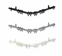19mm County Crown 3 Sided Bay Window 420cm Metal Curtain Pole Set (Black)