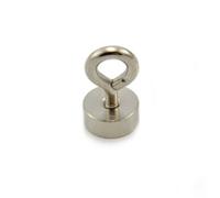 19mm Dia Neodymium Clamping Magnet With M5 Eyebolt For Hanging, Holding Or Displaying Items - 17Kg Pull