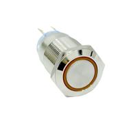 19mm Led Push Button Switch 1NO1NC 12V Ring Illuminated Light Self-locking Push Button Switch RRBXXUYN