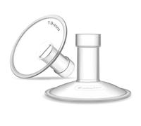 19mm Maymom MyFit Shields Saucer Series Compatible with Medela Breast Pump- PersonalFit, Freestyle, Harmony, Maxi, Freestyle Flex Connector; Connect to Maymom Widemouth/Narrow Connector, 2pcs