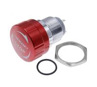 19mm Metal Aluminum Emergency Stop Switch Latching 1NO 1NC Pin Red Mushroom Stop Button