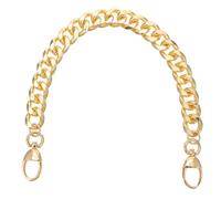 19mm Metal Handbag Chain Replacement Strap with Removable Buckles | Aluminium Alloy Flat Design, Two Lobster Clasps, Smooth Polished Finish, Non-snag Surface, for DIY Projects