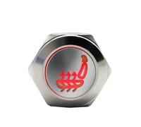 19mm Metal With Light Button Icons Push Button Switch Momentary/Latching 12V for Car Seat Heating 1pcs(Red Led,19MM_MOMENTARY)