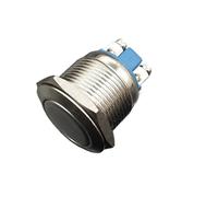 19mm Push Button Switch IP66 Self Locking Normal Open High/Flat/Ball Rond Head Momentary 1Pcs(Flat head,Welding Pin,Self-reset)