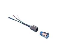 19mm Red/Green/Yellow/Blue ring led switch 19mm mounting on-off pre-wired lead harness button switch IDGTTLDF(12V Green LED)