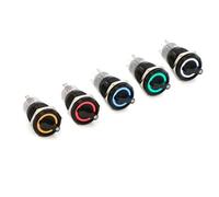 19mm Self-return Momentary Self-locking Fixation Illuminated Selector Rotary Switch 2/3 Position 1pcs(Green,MOMENTARY RESET_2 POSITION_220V)