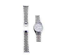 19mm Sliver Hollow Curved End Solid Screw Links Watch Band Jubilee strap fit for Seiko 5 SNXS73K1 SNXS75 SNXS77 SNXS79K1 SNX79J1