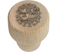19mm 'Three French Hens' Wooden Bottle Stopper/Cork (BS00004547)