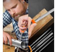 19Pcs Forged Alloy Steel File Set with Case, Flat Triple Round Needle Files, Rubber Handle for Woodworking Metal