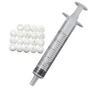 19Pcs Piping Tips, Modeling Toy Mini Piping Tips Set with Syringe, Miniature Cake Decorating Tools for Mini Polymer Clay Dollhouse Cake Crafts