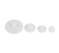 19pcs Plastic Gears Kits Durable Motor Gear Set for Robotics and Model Cars White