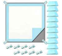 19pcs Puppy Pee Pad Tray Holder Set for Dogs, Non-Slip Silicone Dog Pee Pad Holder for 23.6" X 23.6" Training Pads, High Edge Easy Cleaning Pee Pad Tray with 8 Holder Clamps and 10pcs Puppy Potty Pad