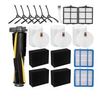 19Pcs Replacement Part Accessories for Shark AV2110S Robot Vacuum, 1* Roller Brush 2* Filter 6* Side 3* Cotton 2* Primary Efficiency 4* Black Filter Cotton1*clean