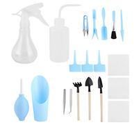 19Pcs/Set Succulent Plants Tool Transplanting Gardening Tools for Bonsai Indoors Small Plants (Blue)