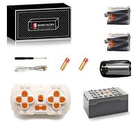 19PCS Technic Power Functions Remote Control and Rechargeable Lithium Battery Set Compatible with Lego Technic, High Speed XL Motor/Servo Motor, RC Modification(STEM) for Building Lover