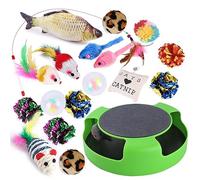 19pieces Multiple Type Cats Interactive Wands Catmint Crinkle Paper Cute Playing Toy For Cat Interactive Indoor Toy Kitten Toy For Indoor Cat Kitten Toy For Indoor Cat Plush Pillow Kitten Toy For Cat