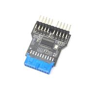 19Pin USB2.0 To 2 USB2.0 9Pin Female Adapter HUBs For Expanding Motherboards Interfaces