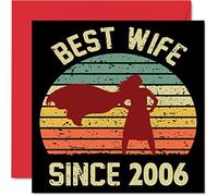 19th Anniversary Card for Wife from Husband - Best Wife Since 2006 - I Love You Gifts, Happy 19th Wedding Anniversary Cards for Partner, 145mm Greeting Cards Anniversaries