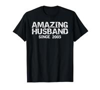 19th Anniversary Idea from Wife Amazing Husband Since 2005 T-Shirt