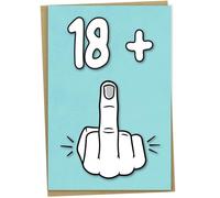 19th Birthday Card, 18 + 1, Funny Birthday Card for 19 Year Old Women or Men, A5