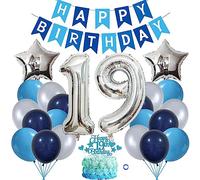 19th Birthday Decoration Boy Girl Balloon 19th Birthday Decoration Blue Silver Birthday Decoration 19 Years Man 19 Balloon Gold 19 Years Birthday Decoration Man Decoration 19th Birthday Girl Boy