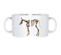 19th Century Donkey Skeleton Stylish Coffee Mug 11 Oz with Handle Ceramic Tea Cup Mugs for Home Office