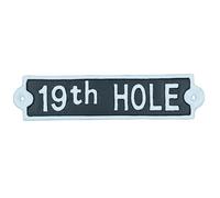 19th Hole Cast Iron Sign Plaque Wall Door Fence Post House Garden Yard Bar Pub