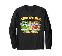 19th Hole Problem, Fairway to Bar Golf Cart Beer Crew Back 9 Long Sleeve T-Shirt