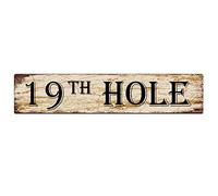19th Hole Street Sign Vintage Sign Retro Metal Plaque Bar Pub Poster Wall Art Decor Tin Sign 4x16 Inch