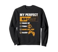 19th Perfect Birthday Gaming 19 Years Old Gamer Boys Gift Sweatshirt