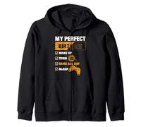 19th Perfect Birthday Gaming 19 Years Old Gamer Boys Gift Zip Hoodie