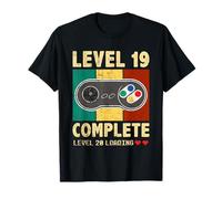 19th Wedding Anniversary 19 Years Retro Level 19 Complete T-Shirt