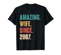 19th Wedding Anniversary for Her - Amazing Wife Since 2007 T-Shirt
