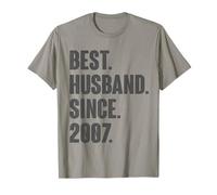 19th Wedding Anniversary for Him - Best Husband Since 2007 T-Shirt
