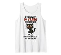 19th Wedding Anniversary, I Survived 19 Years of Marriage Tank Top