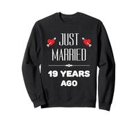 19th Year Wedding Anniversary With Loving Hearts Sweatshirt