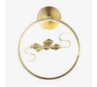 19W LED Wall Sconce Brass Wall Lighting Fixture, Copper Flush Mount Wall Lamps for Living Room Bedroom Bedside Hallway Stairs Oriental Traditional Wall Wash Lights