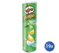 19X Multipack Pringles Chips Gr 175 Cream & Onion
