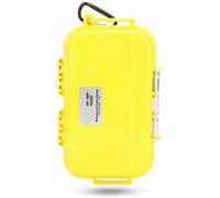 19x12x5cm/7.5x4.7x2 inch Waterproof Storage Case, Outdoor Shockproof Boxes Water Sports Airtight Carry Case Hard Shell Survival Box Tackle Organizer Kayak Dry Box for Fishing (Yellow)
