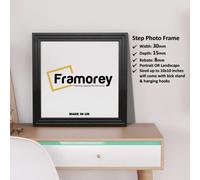 (19x19 Inch) Square Size Black Picture Frame / Wall Art Photo Frame / Handmade Wooden Effect Poster Frames / Wall Hanging Frame