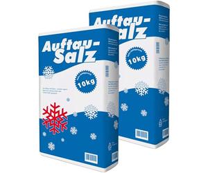 1a-Handelsagentur 2 x 10 kg road salt in a bag, de-icing salt, road salt, scattering agent, rock salt.