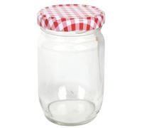 1a-Handelsagentur BURI Preserving Jar, 720 ml, Storage Jar, Preserving Jar, Screw Lid, Chequered