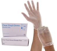 1Above 10 Pack Clear Vinyl Disposable Gloves Latex Powder Free Use For Food Safety Cleaning Etc